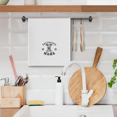 Greyhound Kitchen Towels, Dog Mama Greyhound Gifts - Image 5