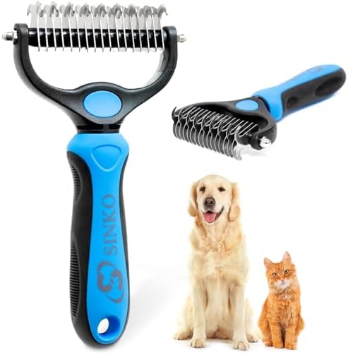 Sinko Shedding Brush For Dog and Cat, Undercoat Rake by Sinko