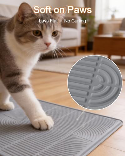 Extra Large Cat Litter Mat XL, Silicone Waterproof - Image 4