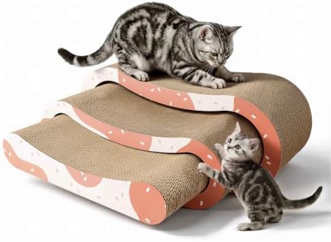 BOWHAUS 3 in 1 Cat Scratch Board, Cat Scratcher Lounger by BOWHAUS