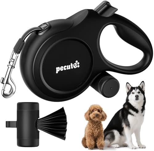 Pecute Dog Leash Retractable 26ft by pecute