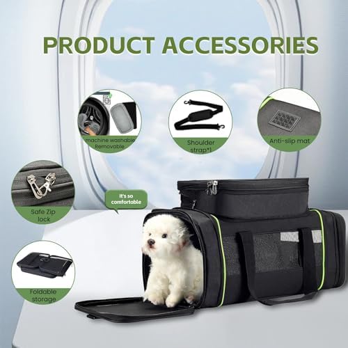 Black Expandable Pet Carrier for Cats/Dogs - Image 5