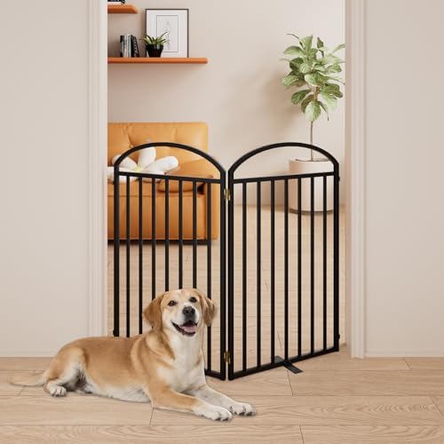 SNUOWU 2 Panels Full Matel Freestanding Dog Gates - Image 6