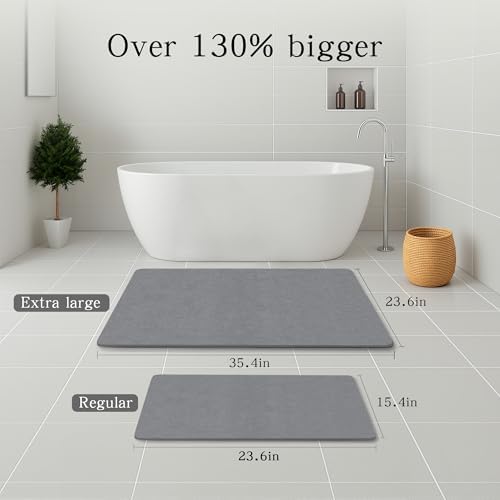 THMINS Extra Large Stone Bath Mat - Image 3