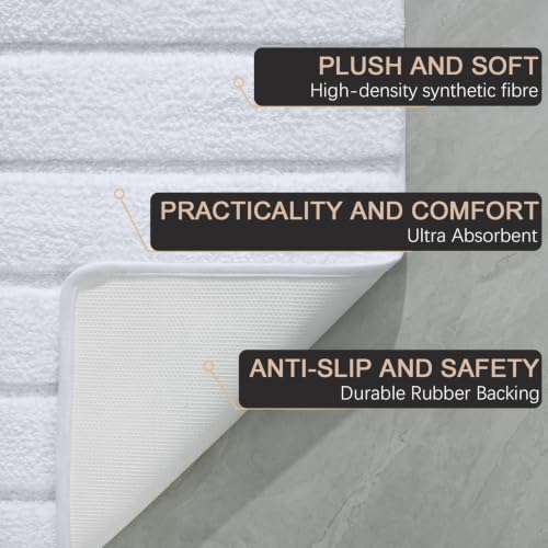 AROGAN Luxury Long Bathroom Rugs Runner 24x48 Inch Bath Rug Non Slip - Image 7