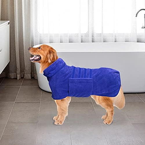 Dog Bathrobe Towel Geyecete Dog Drying Coat-Dry Fast Bag-Pineapple Grid Fast - Image 5