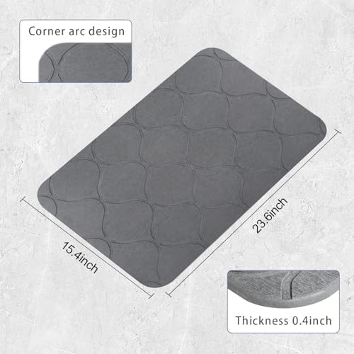 Stone Bath Mat Diatomaceous Earth Shower Mat Non-Slip Super Absorbent Quick - Image 2