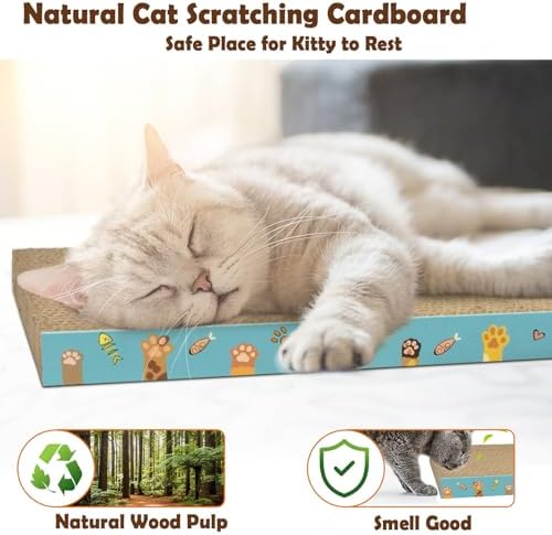 Cardboard Cat Scratcher 3 Pack Refill Reversible Cat Scratching Pad Durable Cat - Image 6
