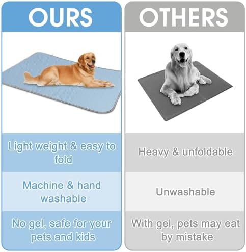 Buvlnee Summer Dog Cooling Mat, Washable Ice Silk Self Cool Pad - Image 6