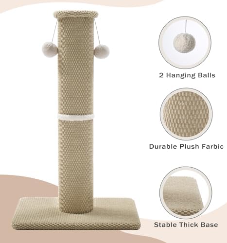 Made4Pets Tall Cat Scratching Post, Carpet Scratcher - Image 3
