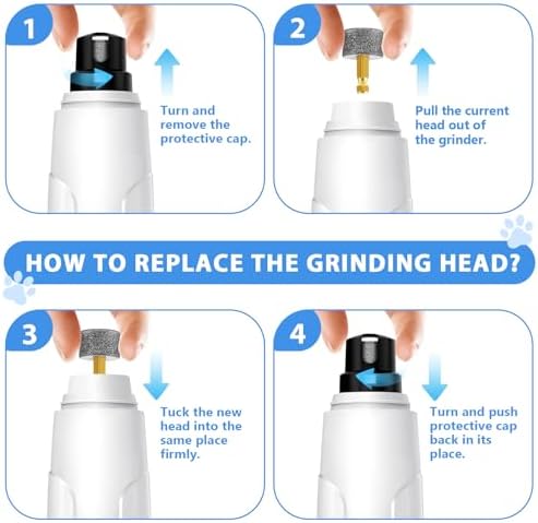 Dog Nail Grinder Wheels Heads Bits, Diamond Grinding Heads Compatible - Image 4