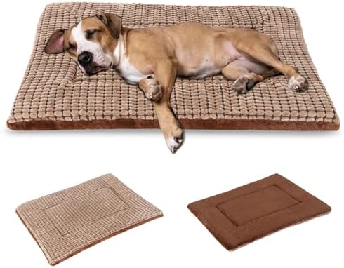 BVAGSS Dog Bed Mat, Reversible Crate Pad, Memory Foam Beds, Soft Warm Pet by BVAGSS