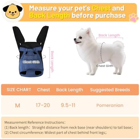 Inspack Dog Backpack Carrier/Cat Carrier, Adjustable Pet Front Carriers Travel - Image 2