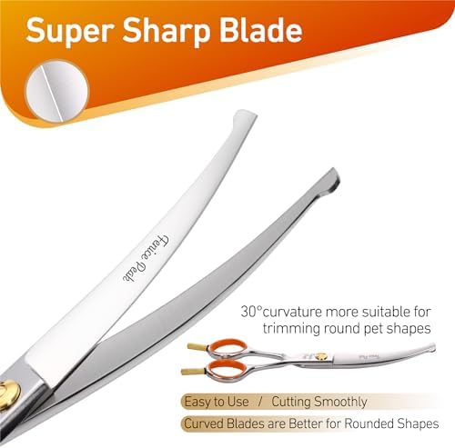 6'' Small Curved Scissors Lightweight Dog and Cat Grooming Scissors - Image 4