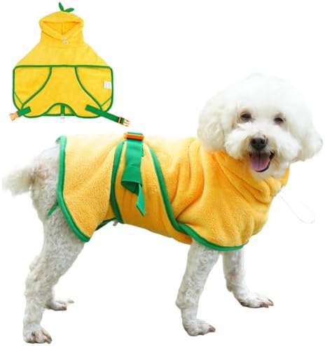 Pet Bathrobe for Dog Cat Absorbently Quick Drying Coat Cute Dogs Bath Towel by Foryourbabyandpet