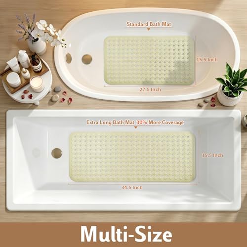Yimobra Bathtub Mat Non Slip, Super Strong Suction Cups, Machine Washable Fast - Image 6