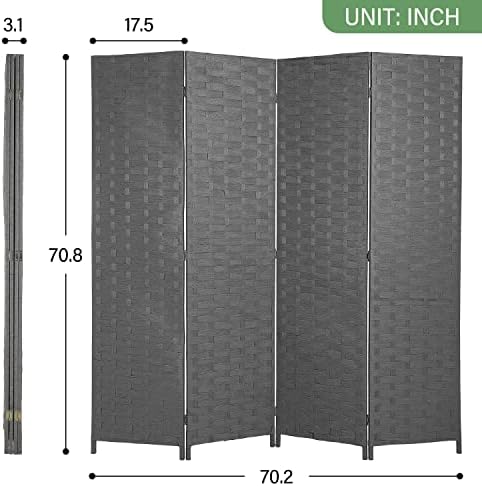 FDW 4-Panel Folding Room Divider | 6ft - Image 7