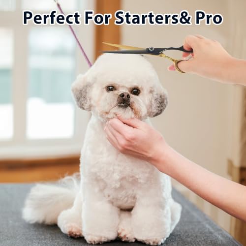 7" Dog Grooming Straight Shears, Professional Dog Scissors - Image 6