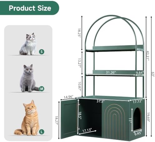 Arched Cat Litter Box Enclosure - Image 2