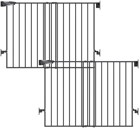 Babelio Baby Gate for Stairs, Kitchen & Doorways, No Bottom Bar| Easy by BABELIO