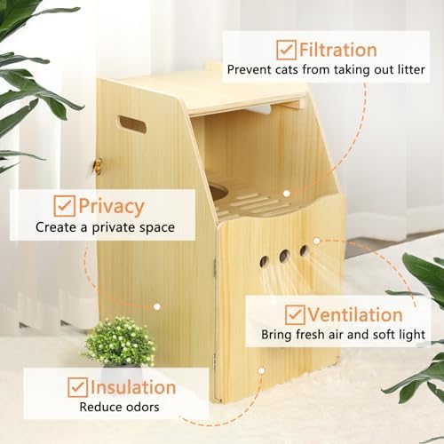 Cat Litter Box Enclosure, Enclosed Litter Boxes, Top Entry Cat Enclosure - Image 3