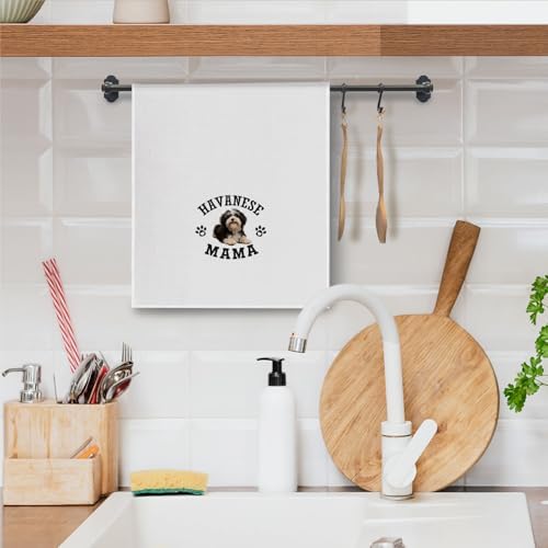 Havanese Mama Kitchen Towels, Dog Mama Maltese Gifts - Image 5