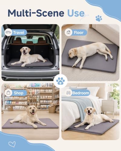 Extra Large Dog Crate Pad, Waterproof Wipeable Mat, 47x 29, Graphite Grey - Image 6