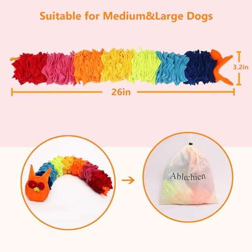 Ablechien Snuffle Ball Rainbow Snuffle Snake Puzzle Toy - Image 4