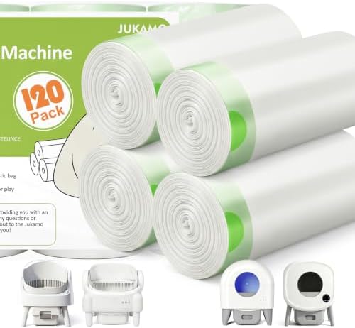 120 Count Cat Litter Box Bags for Parunt Fmo Cmg Fstg 26" x 11.8" by JUKAMO