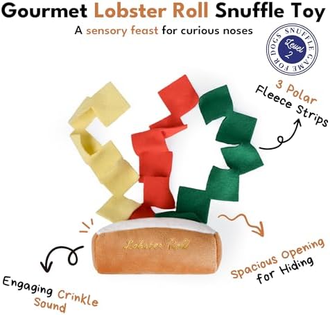 CHEWFFON Lobster Roll Snuffle Dog Toy, Interactive Nose Work Puzzle - Image 2