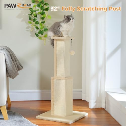 PAWZ Road Cat Scratching Post 32” Tall Square Cat Scratcher - Image 3