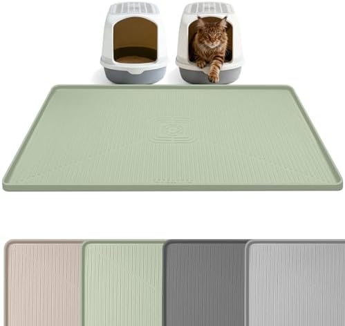 Silicone Cat Litter Mat 45" x 30" Cat Mat by Bartuke
