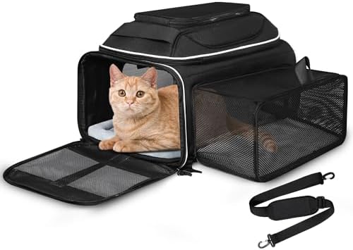 Petskd Top and Side Expandable Small Pet Carrier Airline Approved by Petskd