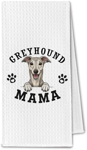 Greyhound Kitchen Towels, Dog Mama Greyhound Gifts by Unknown