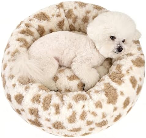 Avont Donut Dog Bed, Calming Round Pet Bed by Avont