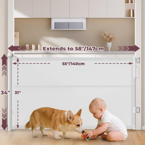 2Pack Retractable Baby Gates for Stair - Image 2
