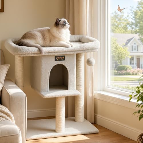 Cat Tree Tower Scratching Post for Indoor Large Adult Cats - Image 4