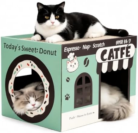 Cardboard Cat Scratcher House, Corrugated Scratching Pad by ARGOPET