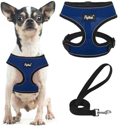 PUPTECK Small Dog Harness and Leash Set No Pull by PUPTECK
