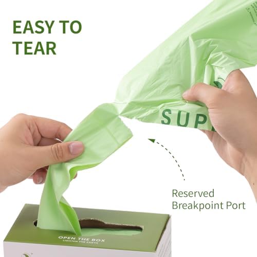 SUPERBIO 13 Gallon Flat Top Compostable Food Waste Bags, 2 Pack - Image 6