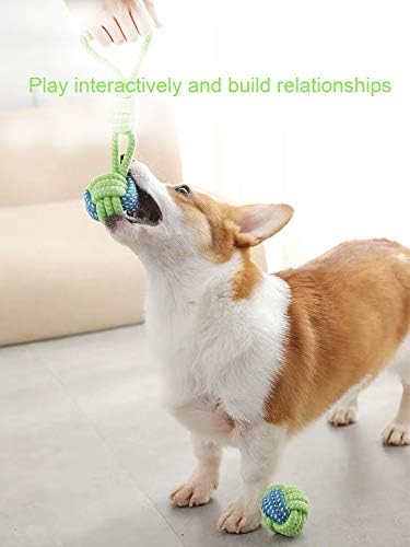 Sunglow Dog Toy Interactive Chewing Rope Ball Toys Natural Cotton Washable - Image 5