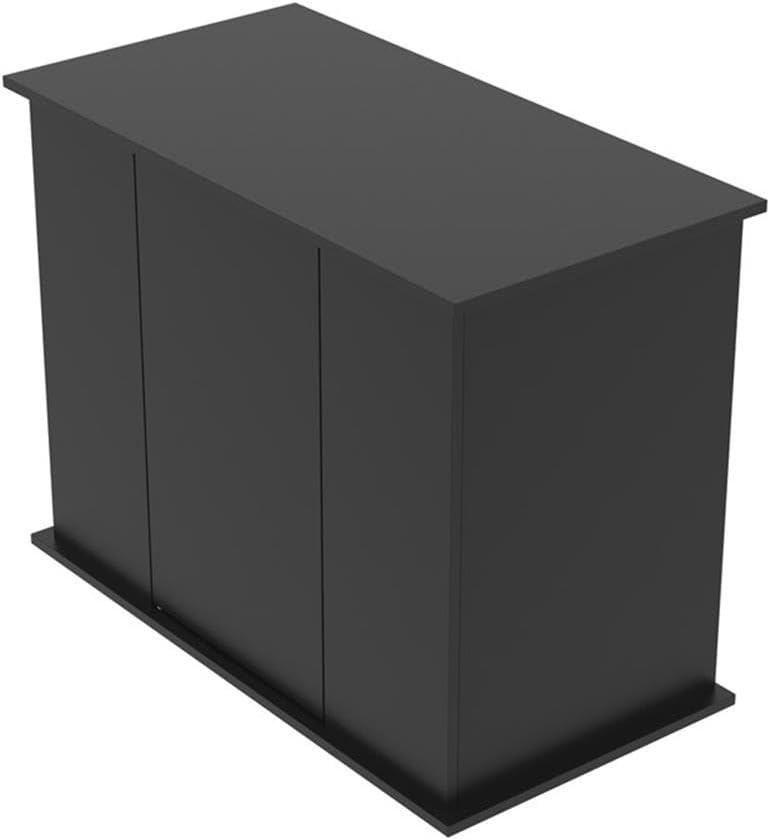 Pemberly Row Engineered Wood 50/65 Gallon Black Upright Aquarium Stand