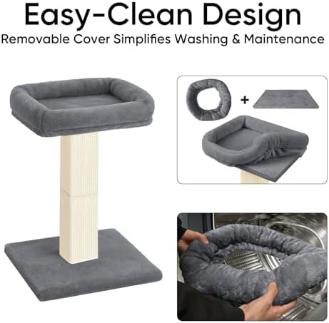 Cat Scratching Post with Plush Perch - Image 5