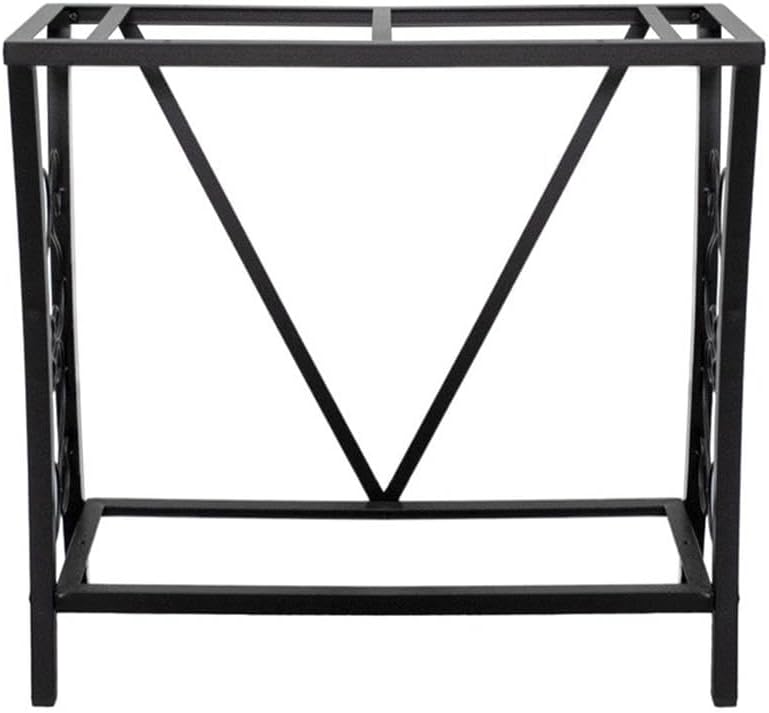 MAKLAINE Traditional Steel 29 Gallon Metal Aquarium Stand in Black