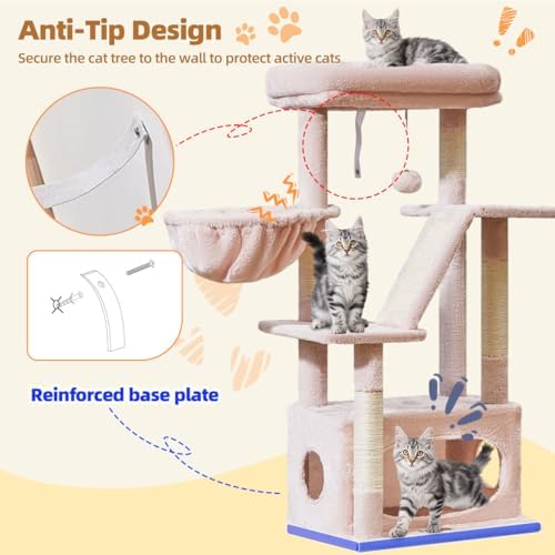 Taoqimiao Cat Tree, 38.5In Cat Tower - Image 6