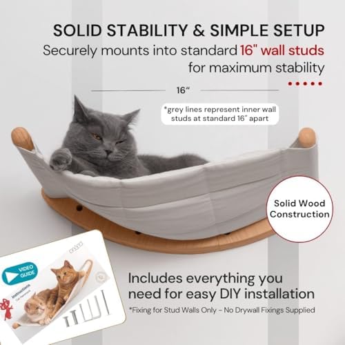 7 Ruby Road Cat Wall Hammock for Large Cats, Cat Wall Bed - Image 6
