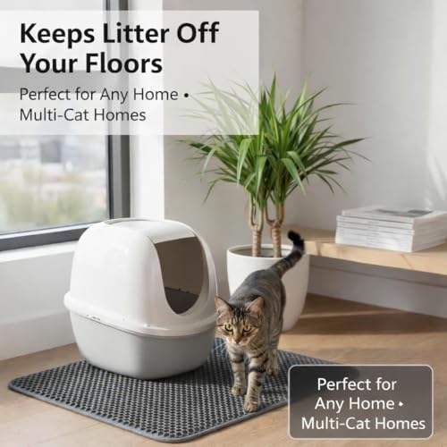 Cat Litter Mat – Large 24x36 Double Layer Honeycomb Litter Trap, Waterproof - Image 7