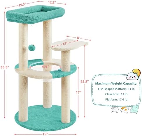 Yaheetech Cat Tree, 35.5in Cat Tower - Image 6