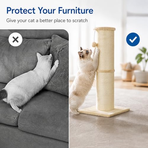Cat Scratching Post with 5.5 Inch Diameter Sisal Post, 32 Inch - Image 4