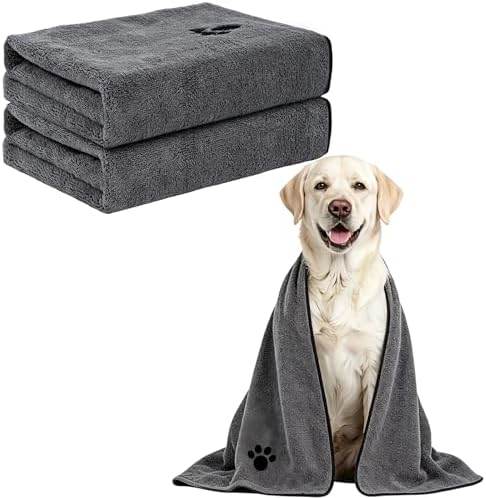 ATONET 2 Pack Microfiber Dog Towels by Unknown